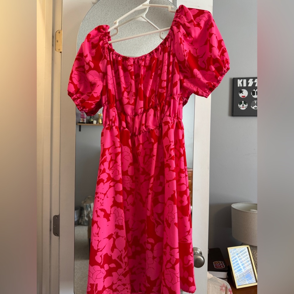SHEIN Off the Shoulder Floral Dress